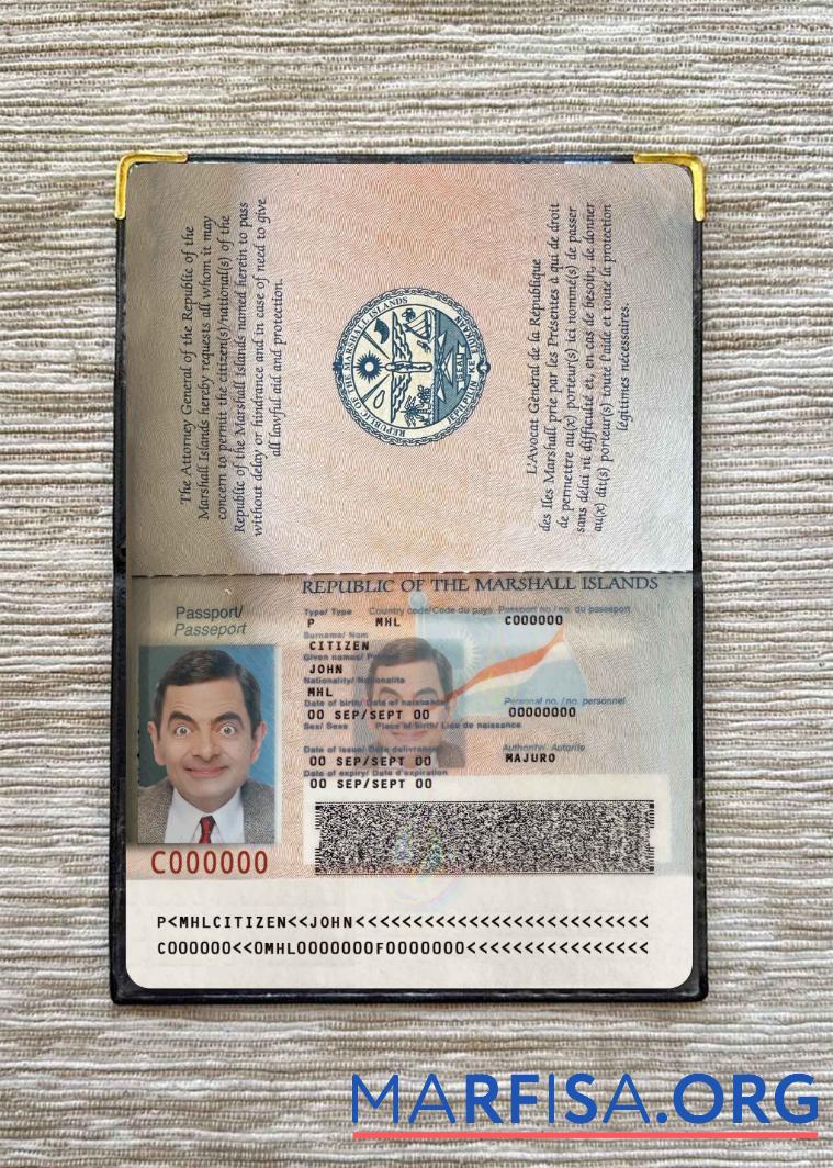 Downloadable Marshall Islands pass photo look sample